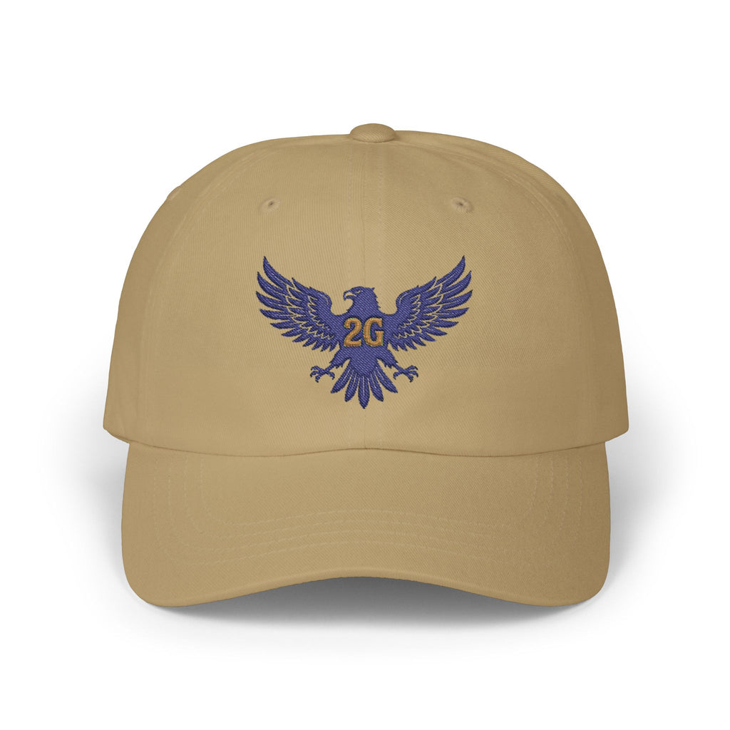 2G Supply Co. Signature Dad Cap | Blue Eagle Embroidered Hat | Premium Adjustable Cotton Cap | Timeless Everyday Style