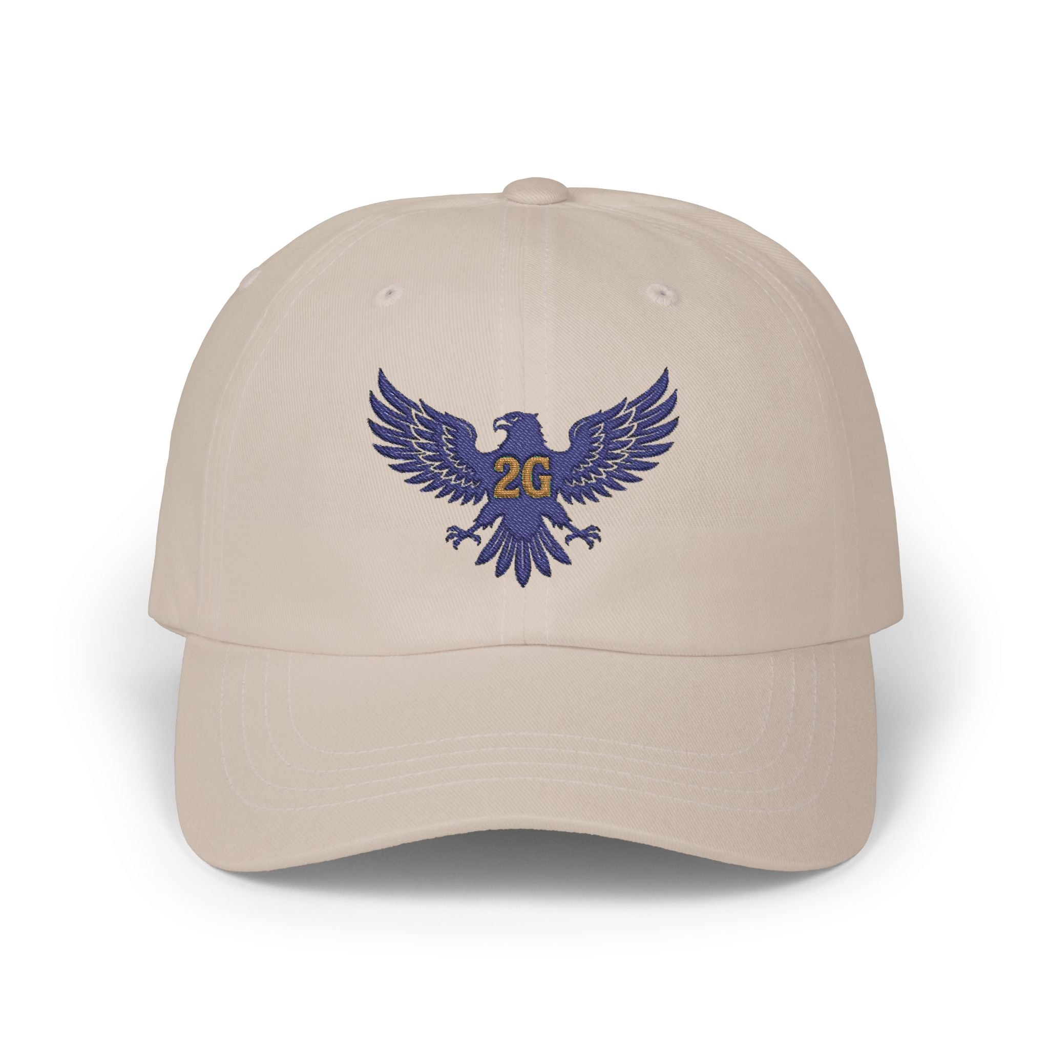 2G Supply Co. Signature Dad Cap | Blue Eagle Embroidered Hat | Premium Adjustable Cotton Cap | Timeless Everyday Style
