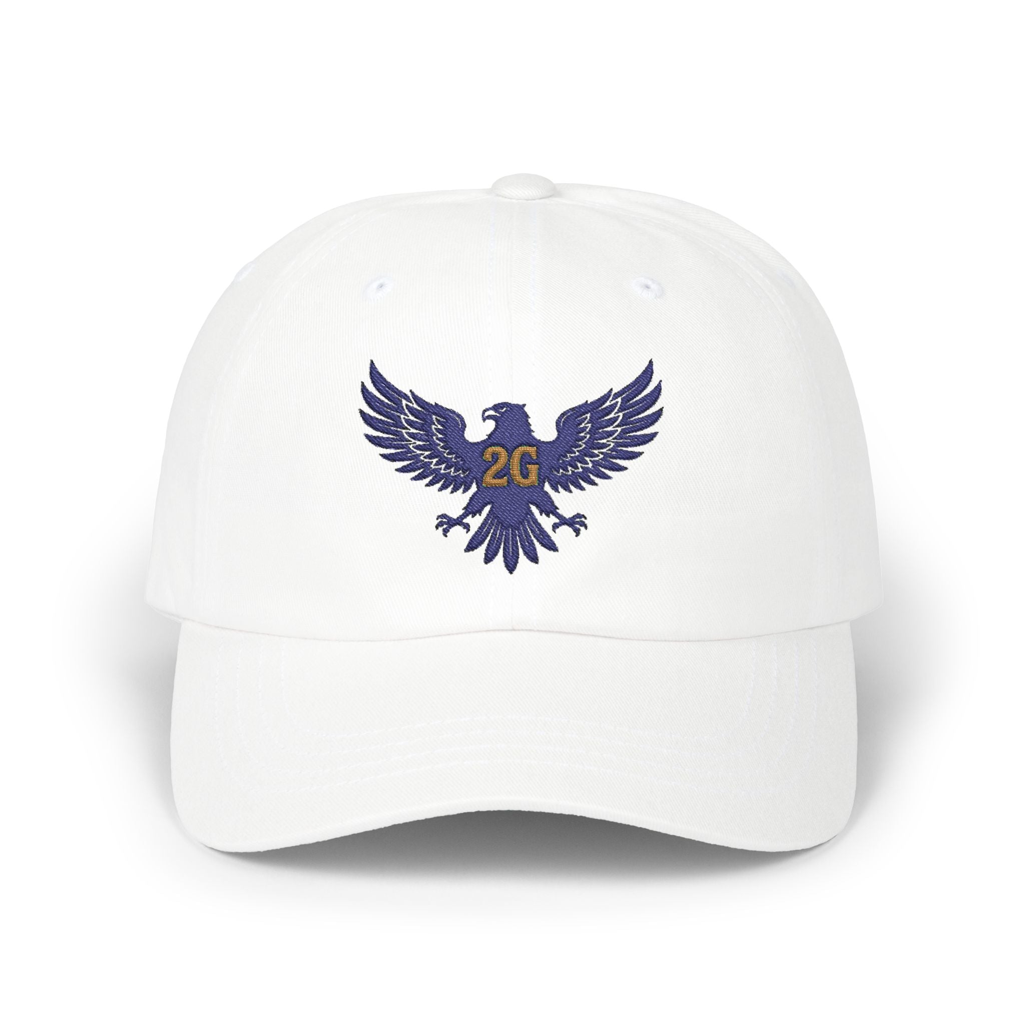 2G Supply Co. Signature Dad Cap | Blue Eagle Embroidered Hat | Premium Adjustable Cotton Cap | Timeless Everyday Style
