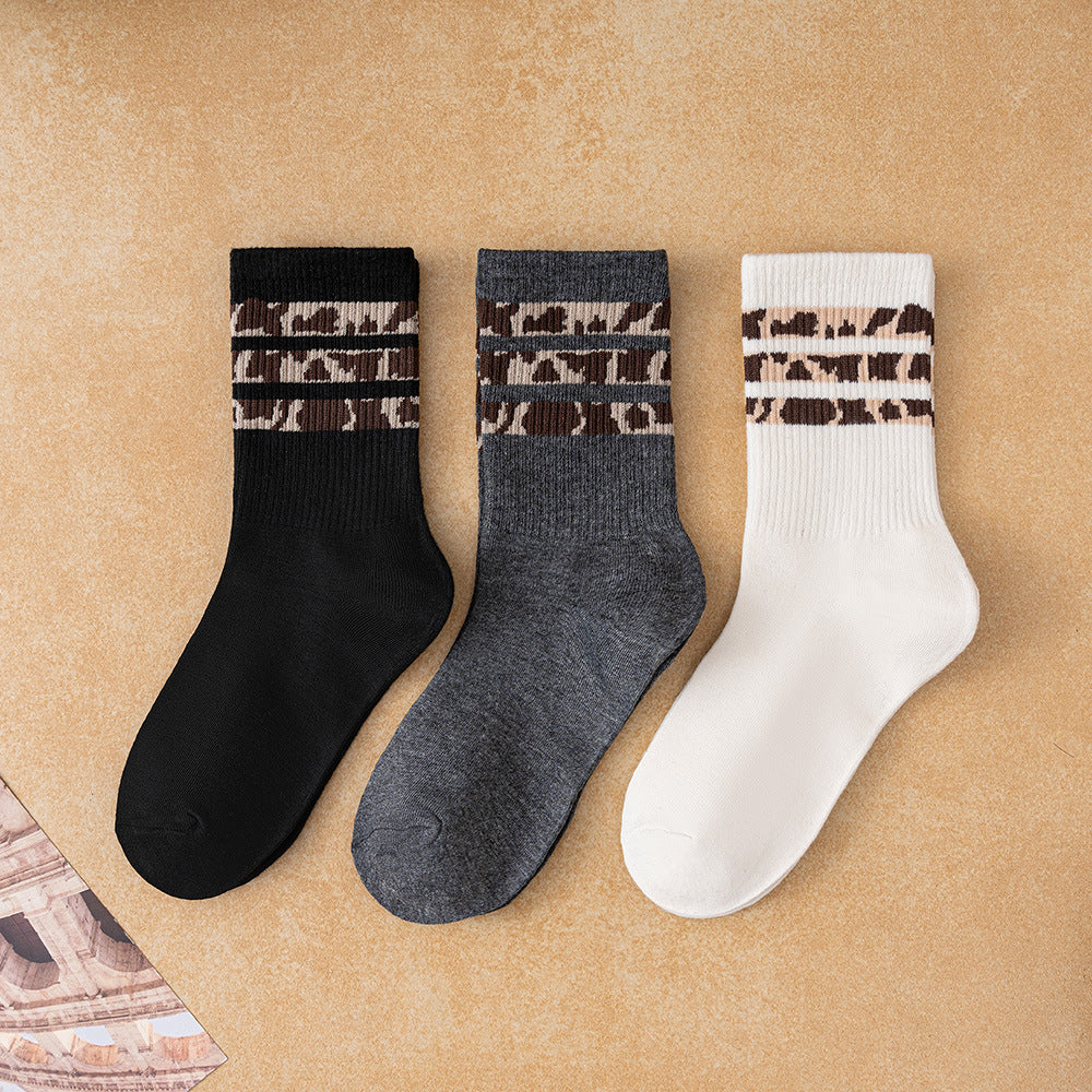 Retro Striped Ankle Socks - Premium Cotton Multi-Pack