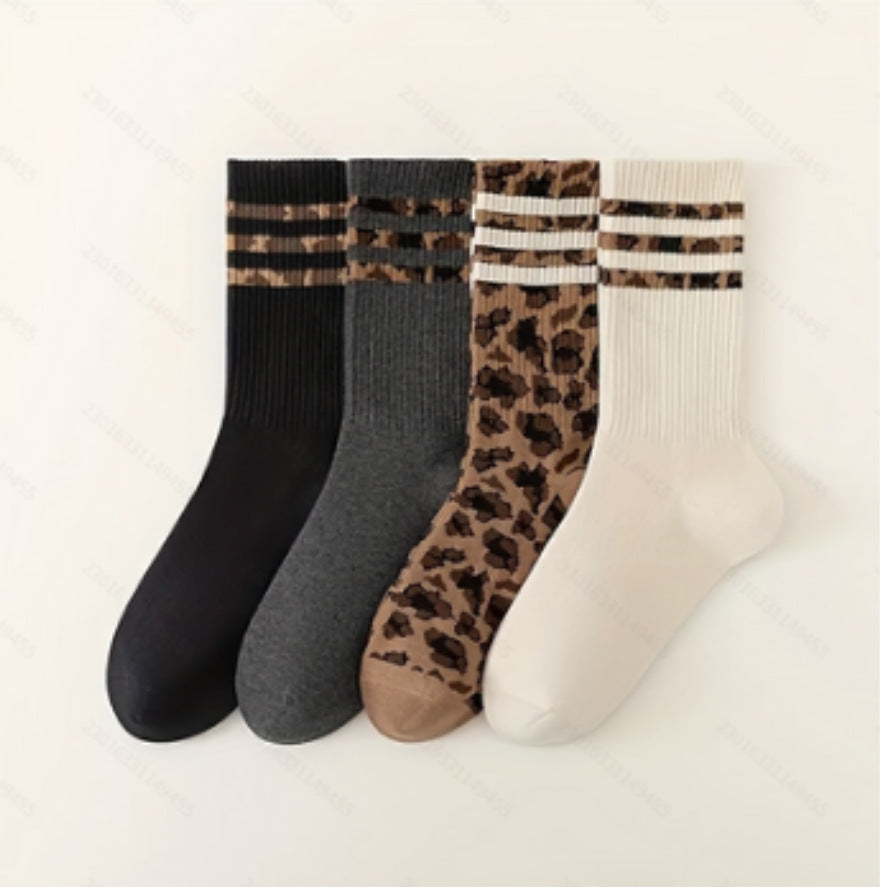 Retro Striped Ankle Socks - Premium Cotton Multi-Pack