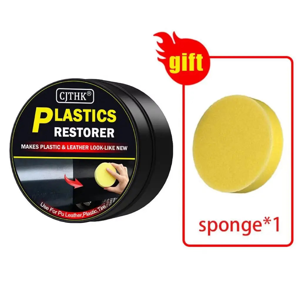 Premium Car Plastic Restorer & Leather Renovator – Back-to-Black Gloss Coating & Auto Polish Repair Kit