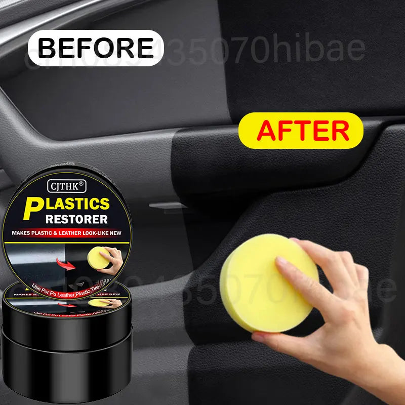 Premium Car Plastic Restorer & Leather Renovator – Back-to-Black Gloss Coating & Auto Polish Repair Kit