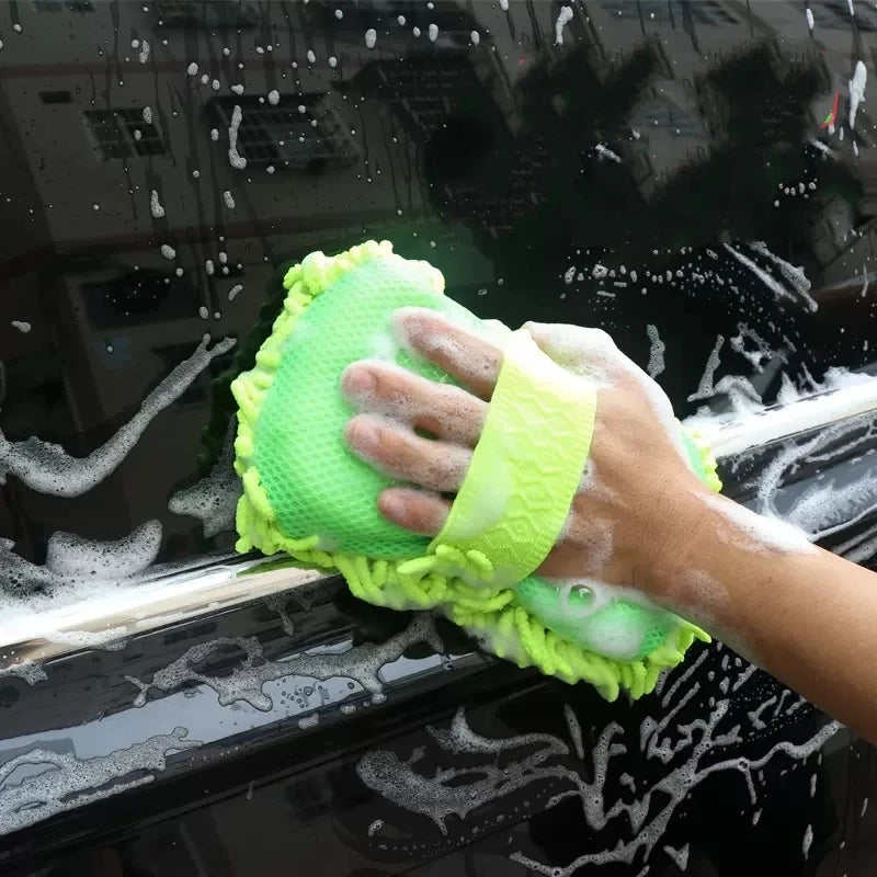 Premium Microfiber Car Wash & Detailing Kit – High-Absorbency Sponge, Cleaning Towel, and Auto Wash Mitt Styling Accessories