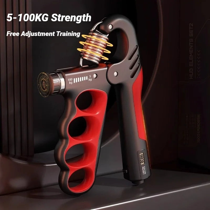 5-100KG Adjustable Electronic Counting Hand Gripper – Heavy Duty Wrist & Muscle Strengthener for Gym & Rehabilitation