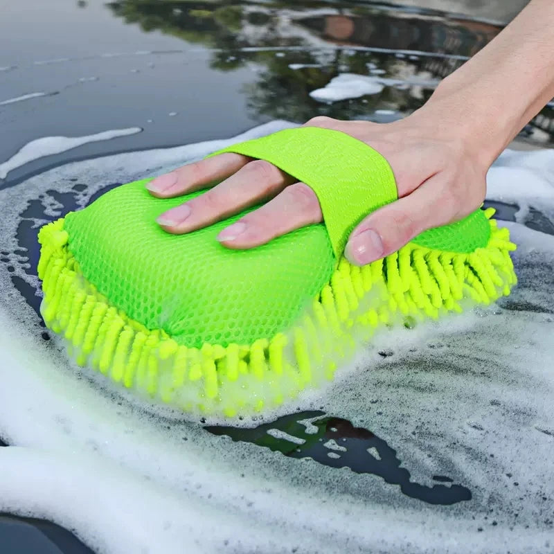 Premium Microfiber Car Wash & Detailing Kit – High-Absorbency Sponge, Cleaning Towel, and Auto Wash Mitt Styling Accessories