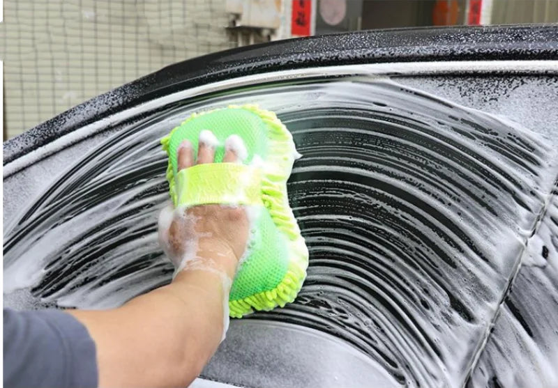 Premium Microfiber Car Wash & Detailing Kit – High-Absorbency Sponge, Cleaning Towel, and Auto Wash Mitt Styling Accessories