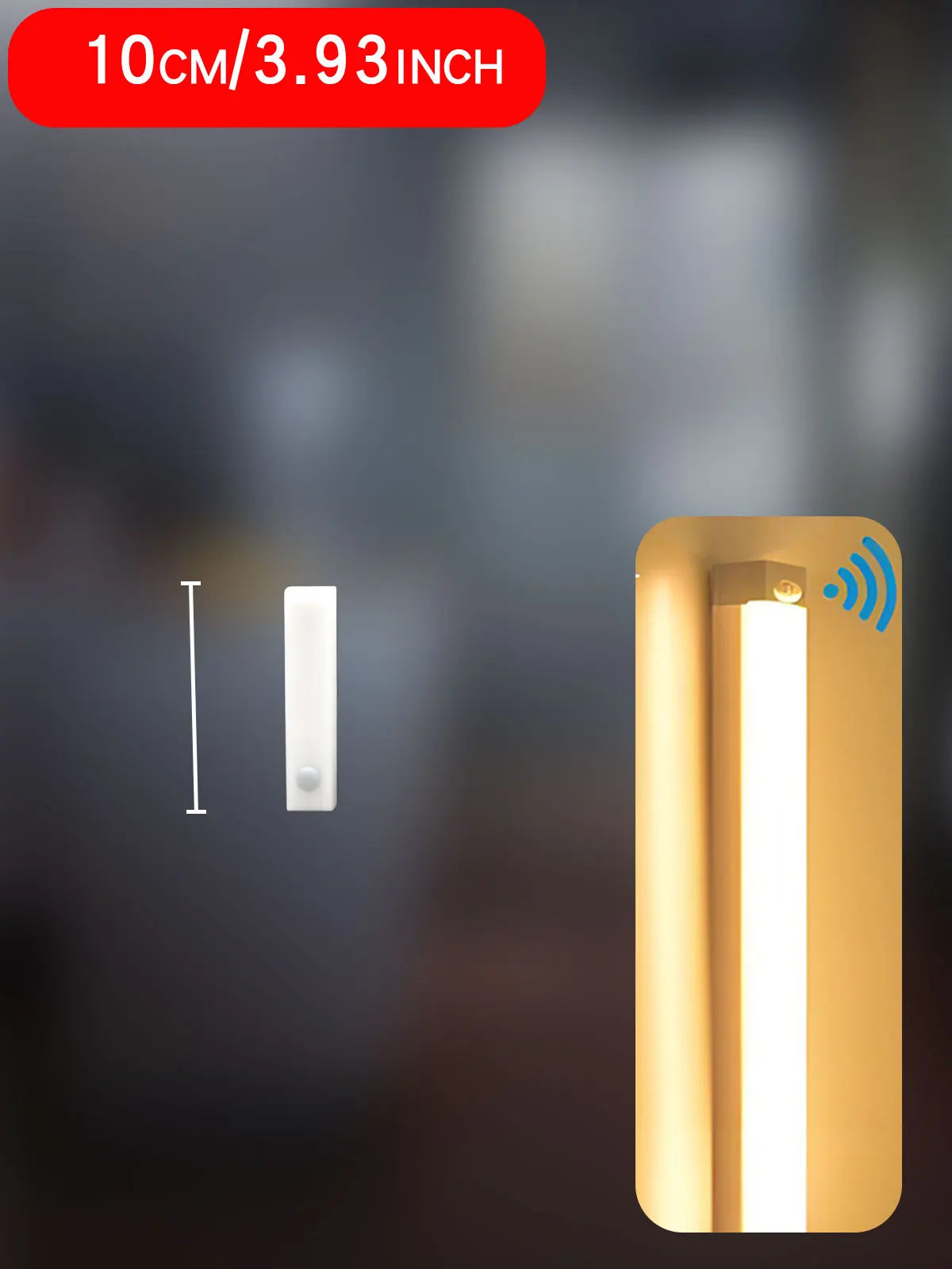 Wireless LED Motion Sensor Night Light – Type-C Rechargeable Cabinet Lamp & Multi-Purpose Staircase Backlight
