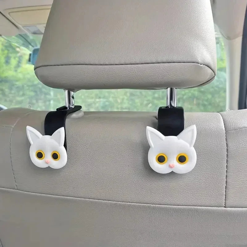 3D Cartoon Cat Car Hook (2-Pack)