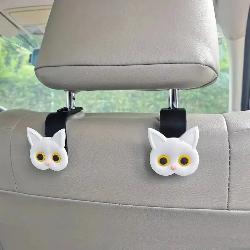 3D Cartoon Cat Car Hook (2-Pack)