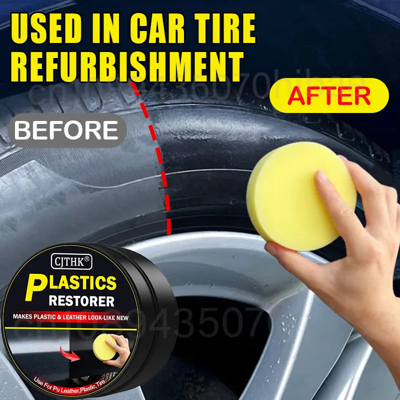 Premium Car Plastic Restorer & Leather Renovator – Back-to-Black Gloss Coating & Auto Polish Repair Kit