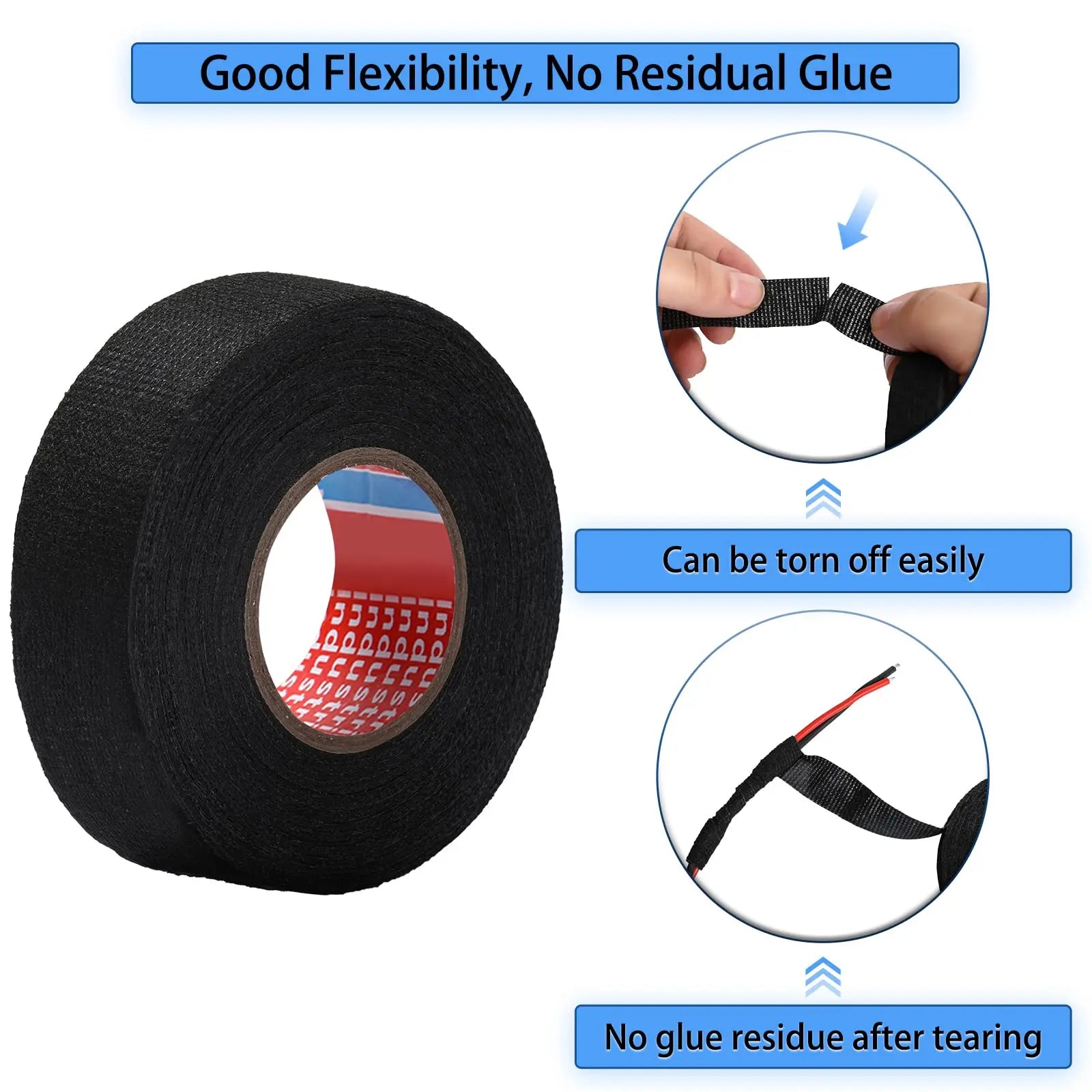 High-Temperature Automotive Wire Harness Cloth Tape – Heatproof Fabric Adhesive Loom for Engine Electrical Insulation