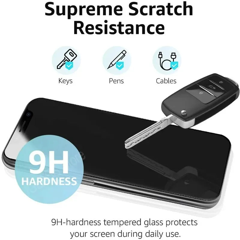 3-Piece Premium Tempered Glass Screen Protector Kit for iPhone (All Models)