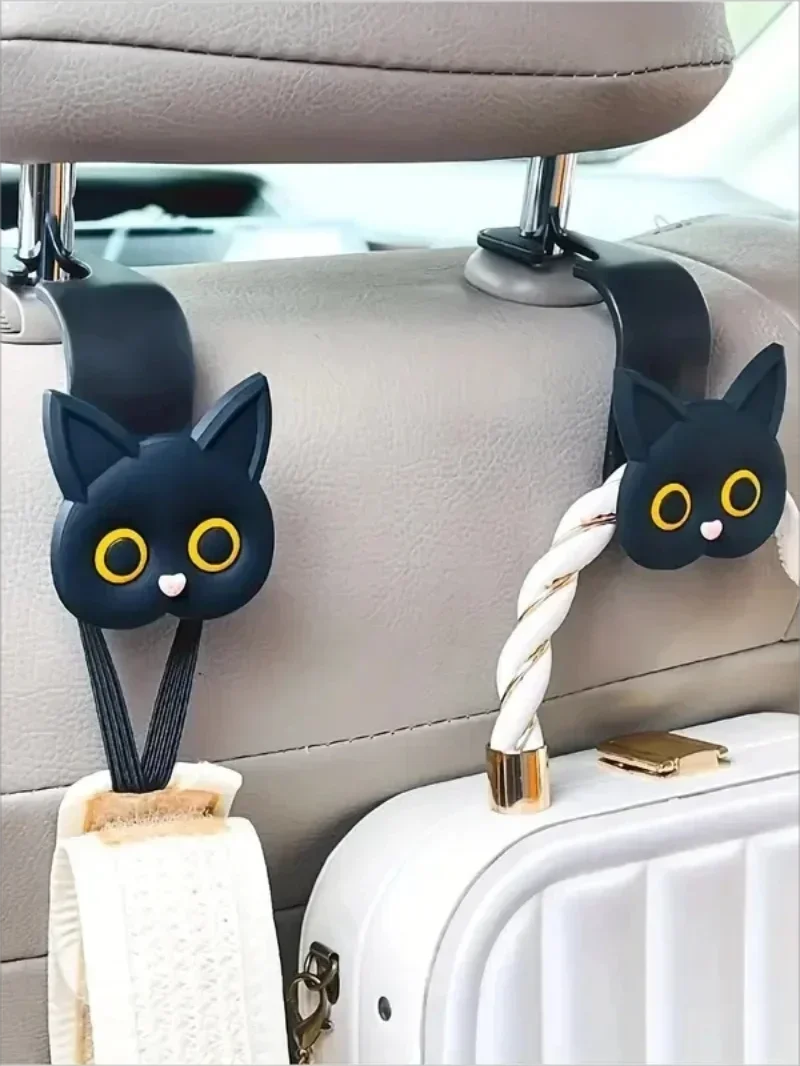 3D Cartoon Cat Car Hook (2-Pack)
