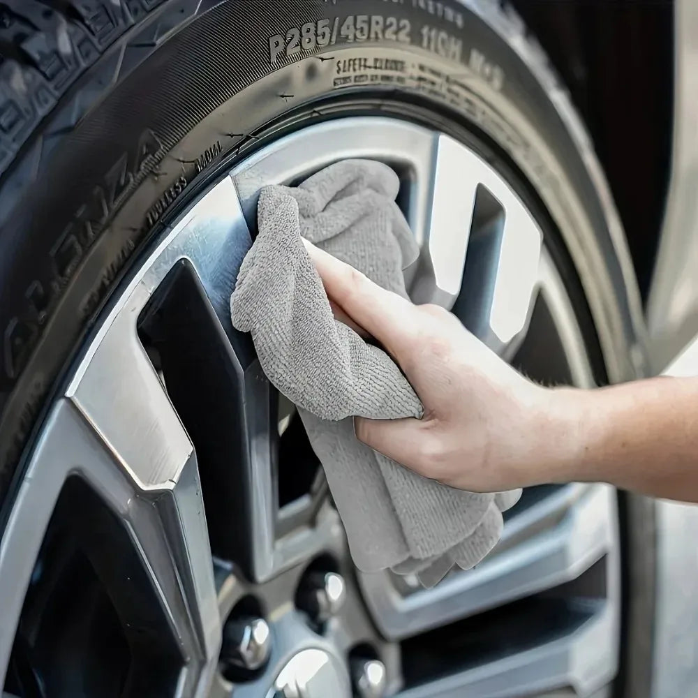 Premium Light Gray Cleaning Cloth Set – Highly Absorbent, Ultra-Soft & Stain-Removing Microfiber Fabric
