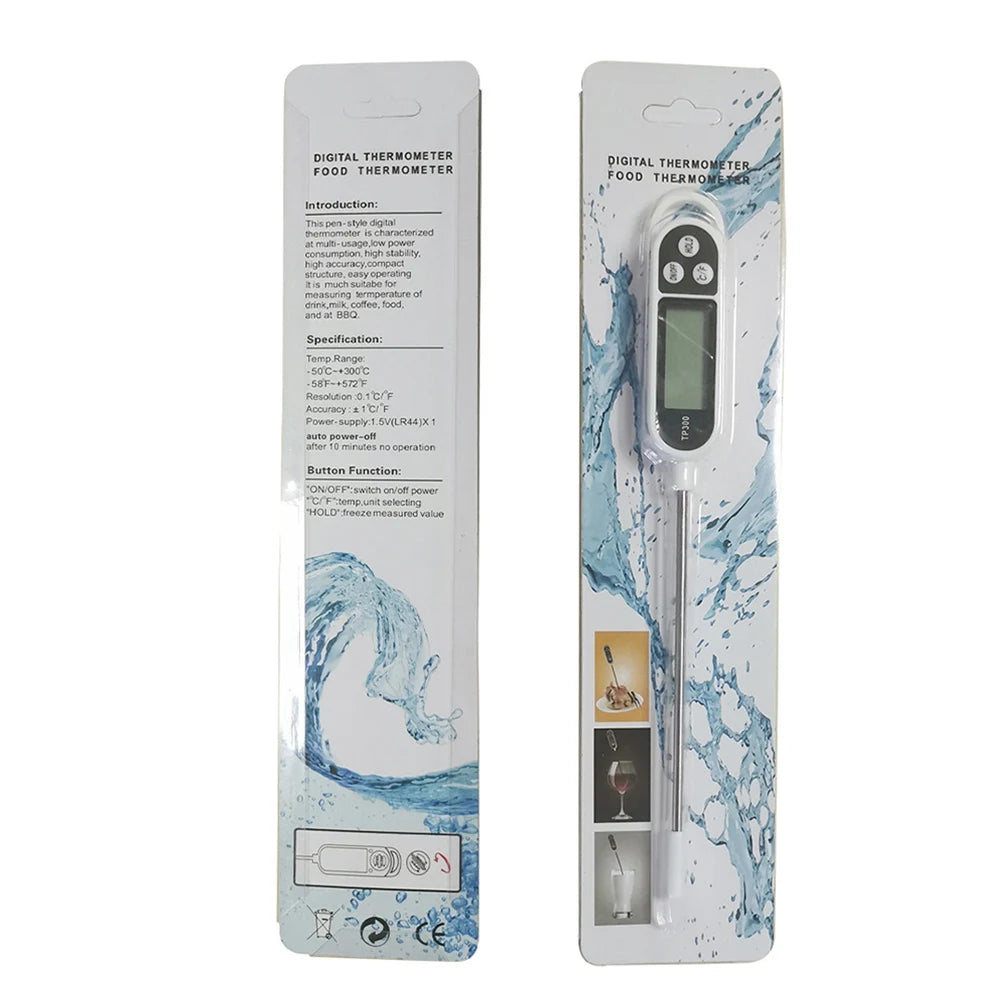 TP300 Digital Food Thermometer – Instant Read Electronic Meat & Milk Thermometer with LCD Display for Cooking and BBQ
