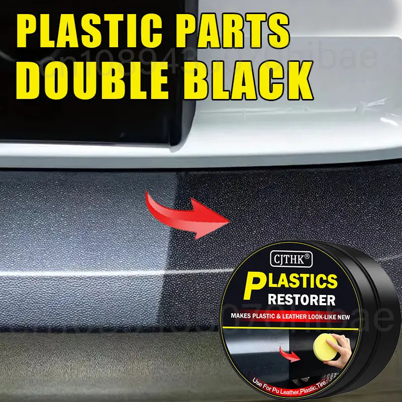 Premium Car Plastic Restorer & Leather Renovator – Back-to-Black Gloss Coating & Auto Polish Repair Kit