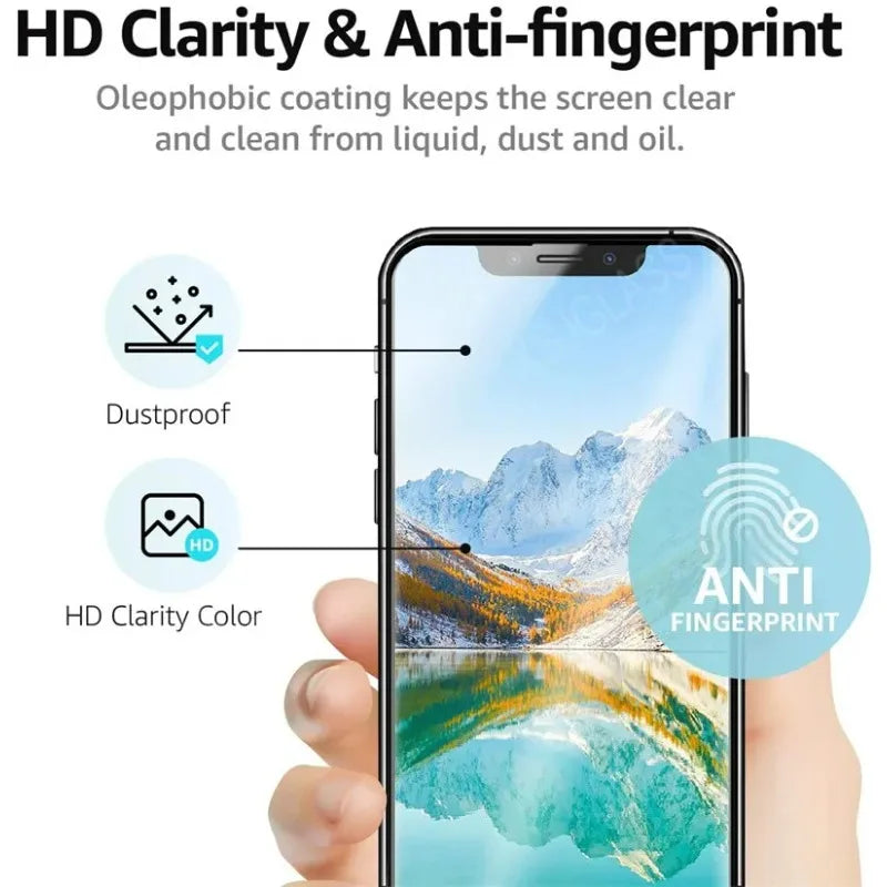3-Piece Premium Tempered Glass Screen Protector Kit for iPhone (All Models)
