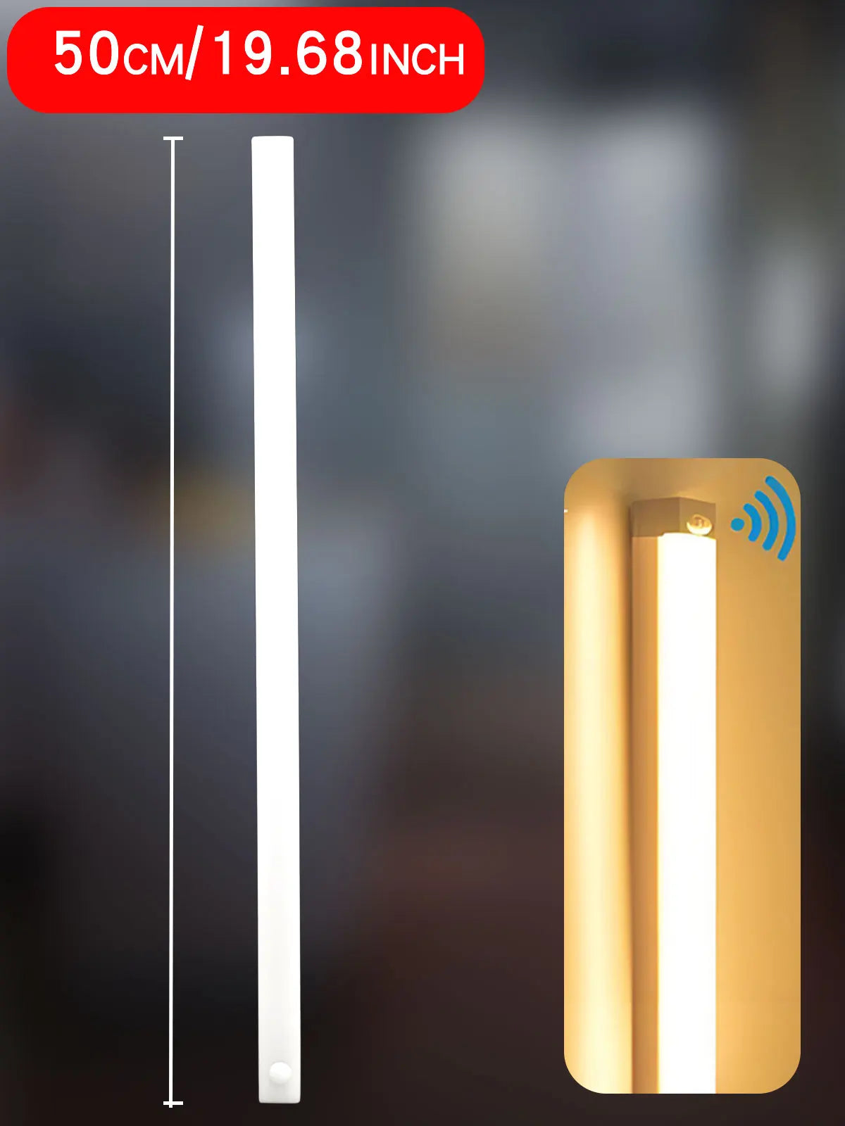 Wireless LED Motion Sensor Night Light – Type-C Rechargeable Cabinet Lamp & Multi-Purpose Staircase Backlight