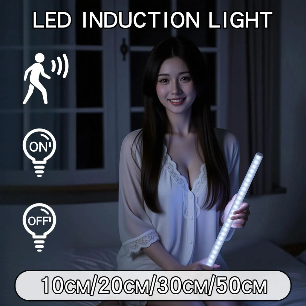 Wireless LED Motion Sensor Night Light – Type-C Rechargeable Cabinet Lamp & Multi-Purpose Staircase Backlight