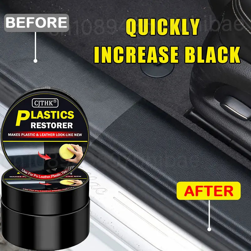 Premium Car Plastic Restorer & Leather Renovator – Back-to-Black Gloss Coating & Auto Polish Repair Kit