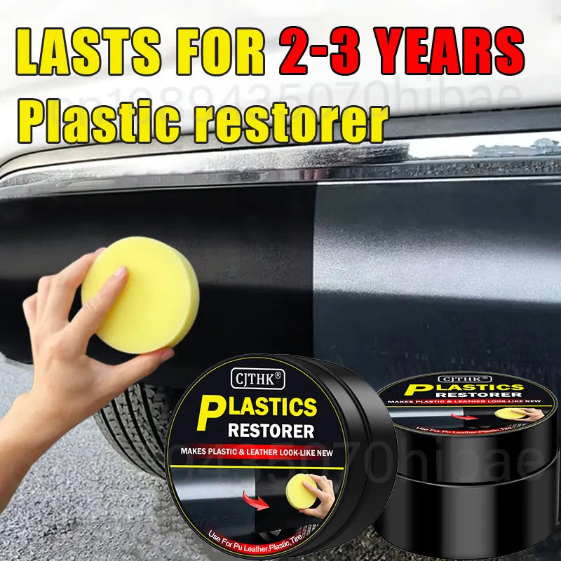 Premium Car Plastic Restorer & Leather Renovator – Back-to-Black Gloss Coating & Auto Polish Repair Kit
