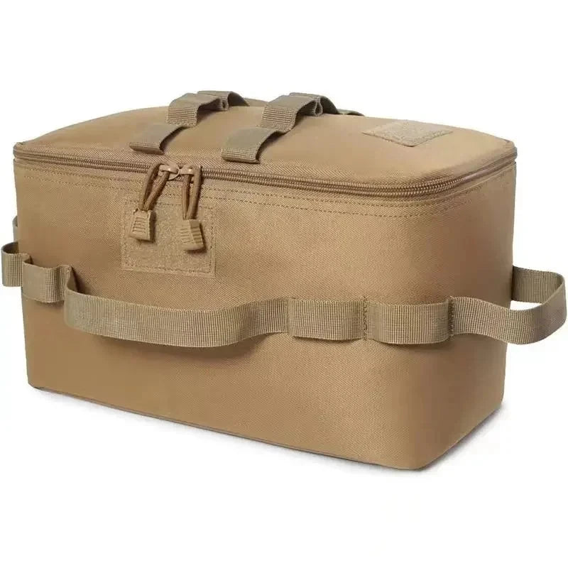 Large Capacity Outdoor Camping Storage Bag – Heavy Duty Ground Nail Tool Bag & Picnic Cookware Utensils Organizer
