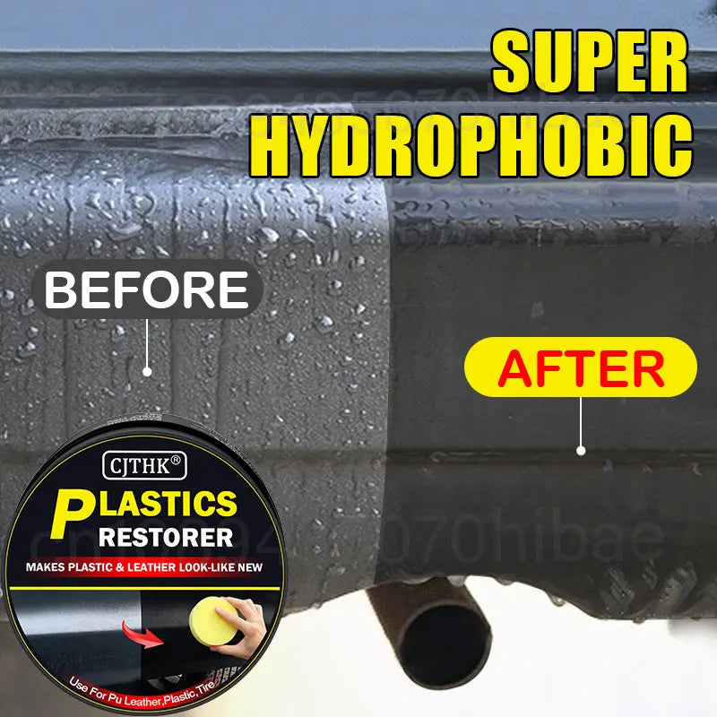 Premium Car Plastic Restorer & Leather Renovator – Back-to-Black Gloss Coating & Auto Polish Repair Kit