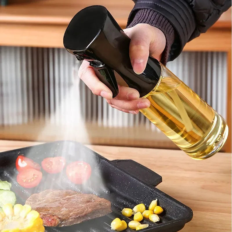 Dual-Use Oil Spray & Brush Bottle – Multifunctional 200/300/500ml Nebulizing Mist Dispenser for Kitchen, Cooking & BBQ