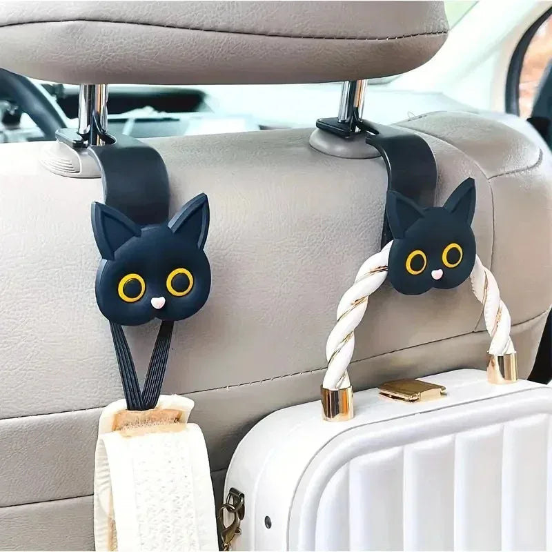 3D Cartoon Cat Car Hook (2-Pack)