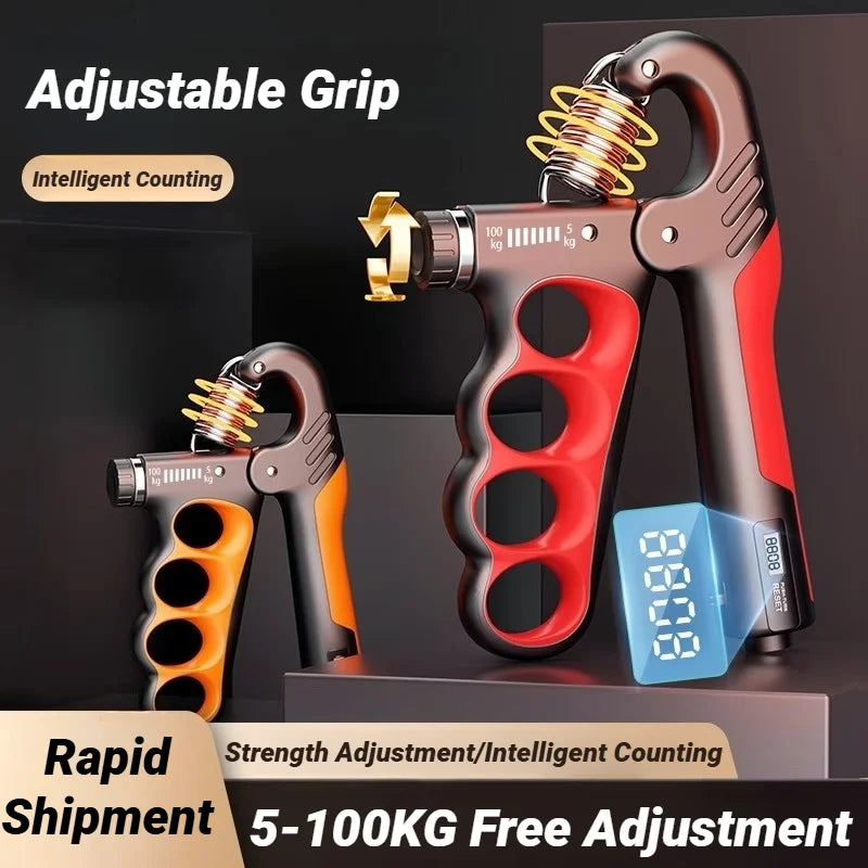 5-100KG Adjustable Electronic Counting Hand Gripper – Heavy Duty Wrist & Muscle Strengthener for Gym & Rehabilitation