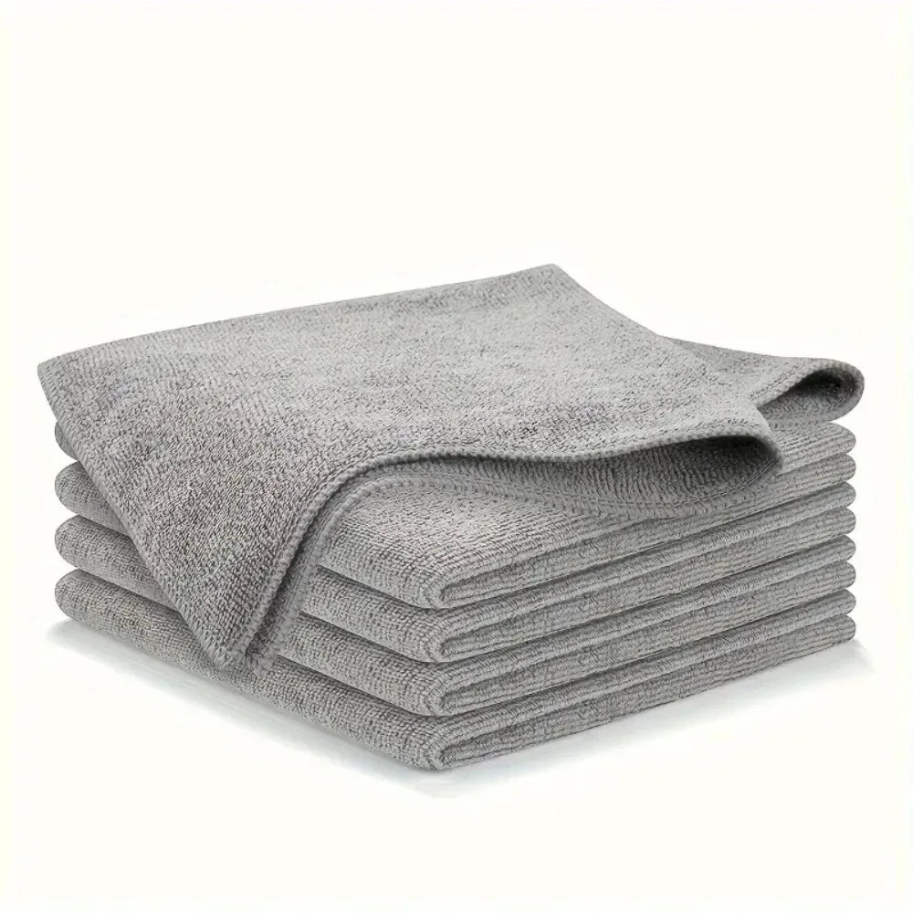 Premium Light Gray Cleaning Cloth Set – Highly Absorbent, Ultra-Soft & Stain-Removing Microfiber Fabric