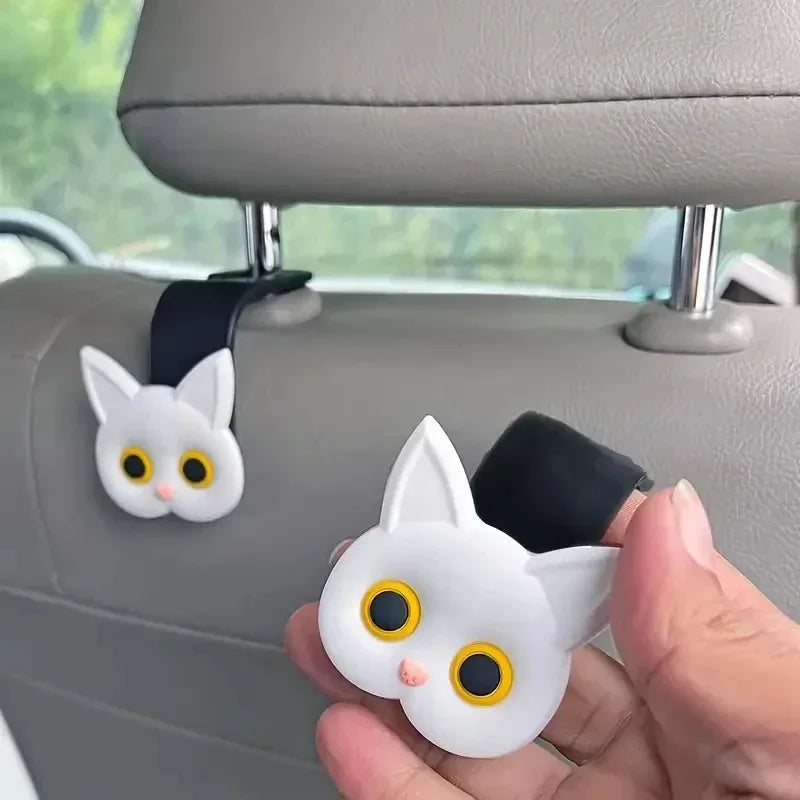 3D Cartoon Cat Car Hook (2-Pack)