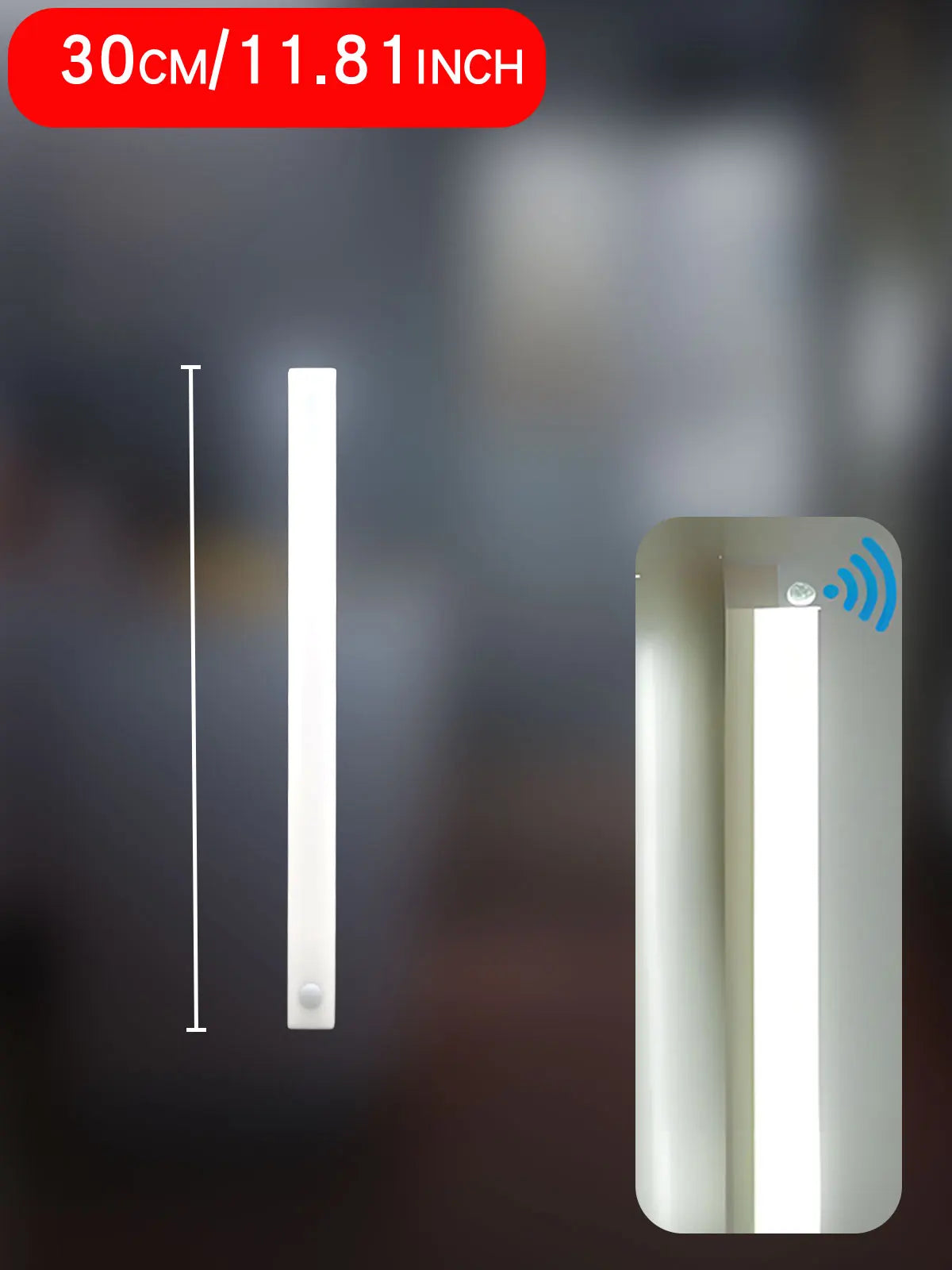Wireless LED Motion Sensor Night Light – Type-C Rechargeable Cabinet Lamp & Multi-Purpose Staircase Backlight