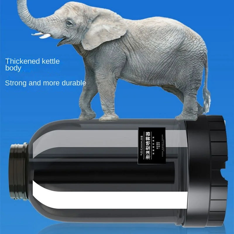 2L Hand Pump Foam Sprayer – Pneumatic Snow Foam Cannon with 3 Nozzle Types for Car Wash & Window Cleaning